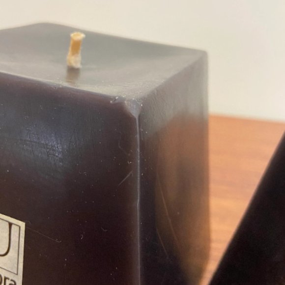 Umbra Purple/Eggplant Large Block Candles ~ Set of 2 - Picture 9 of 9